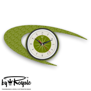 Boomerang Wall Clock By Royale Front Avocado