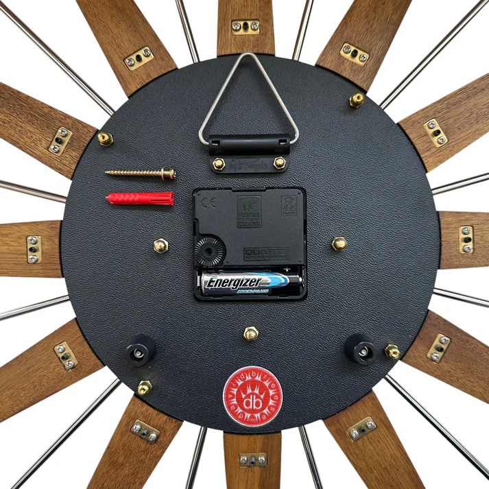 Mid Century Modern Starburst Wall Clock By Royale - The Seth in Yellow