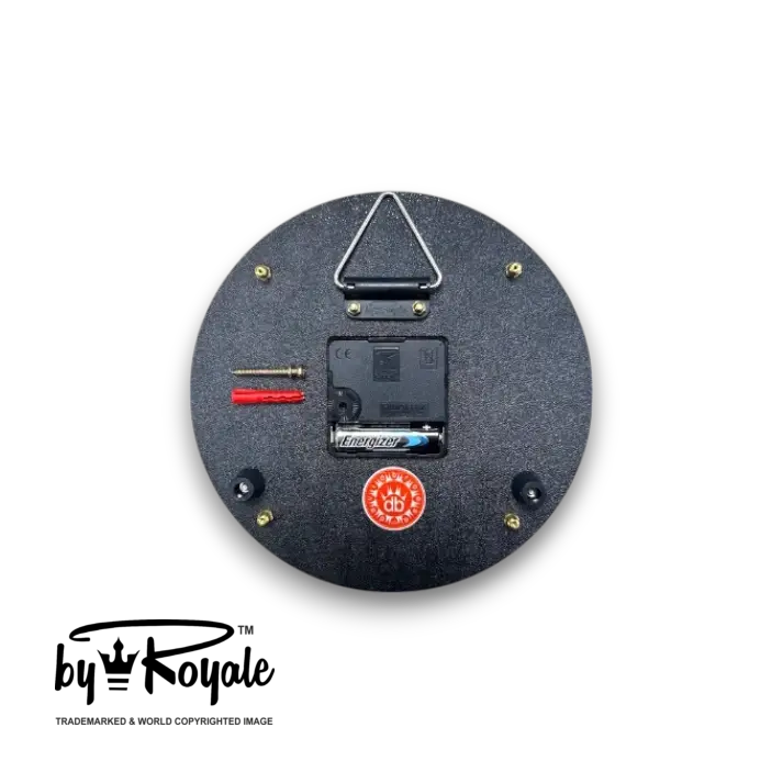 Mid Century Modern Royalexe Laminate Wall Clock By Royale - Hubb in Orange