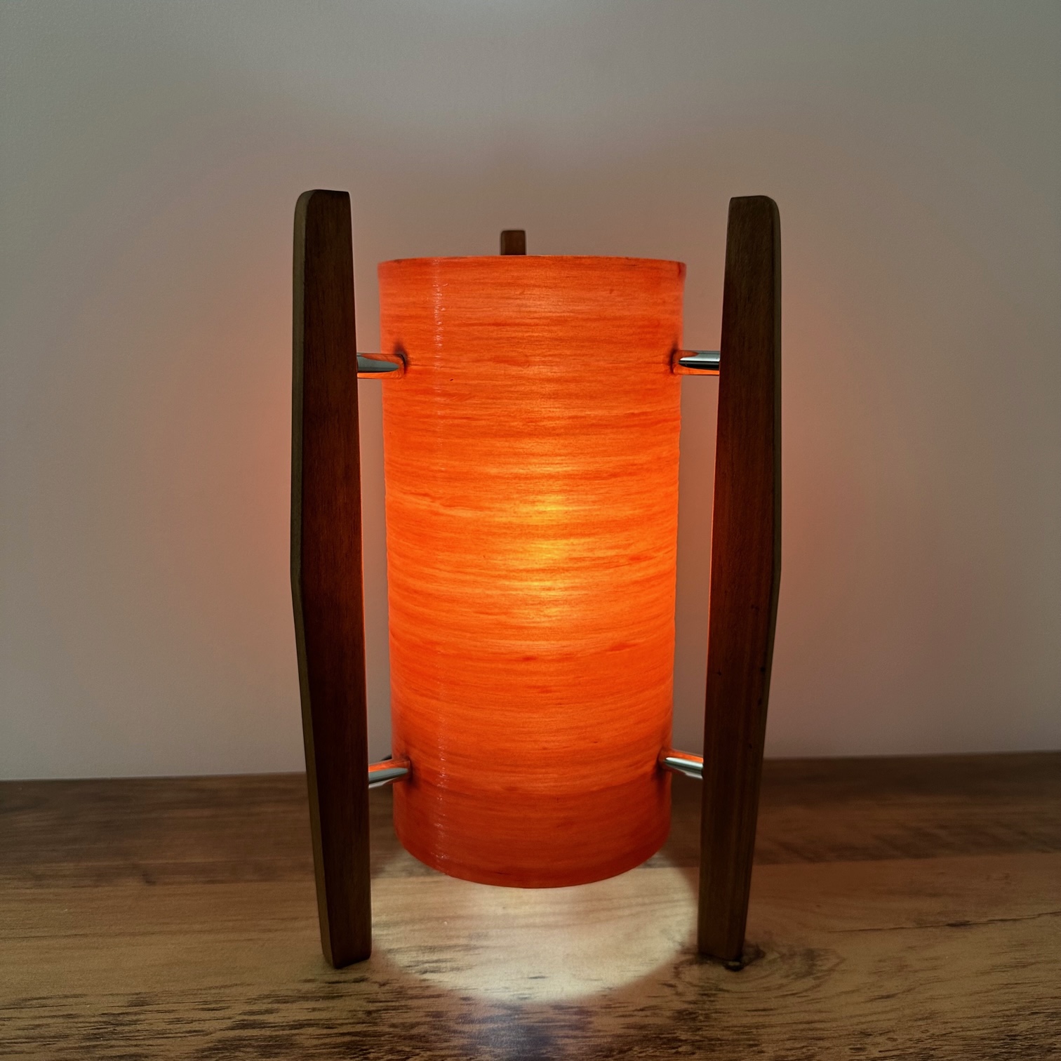 Midcentury Modern Red Spun Fibreglass Table Lamp by Royale - The Rocket ...