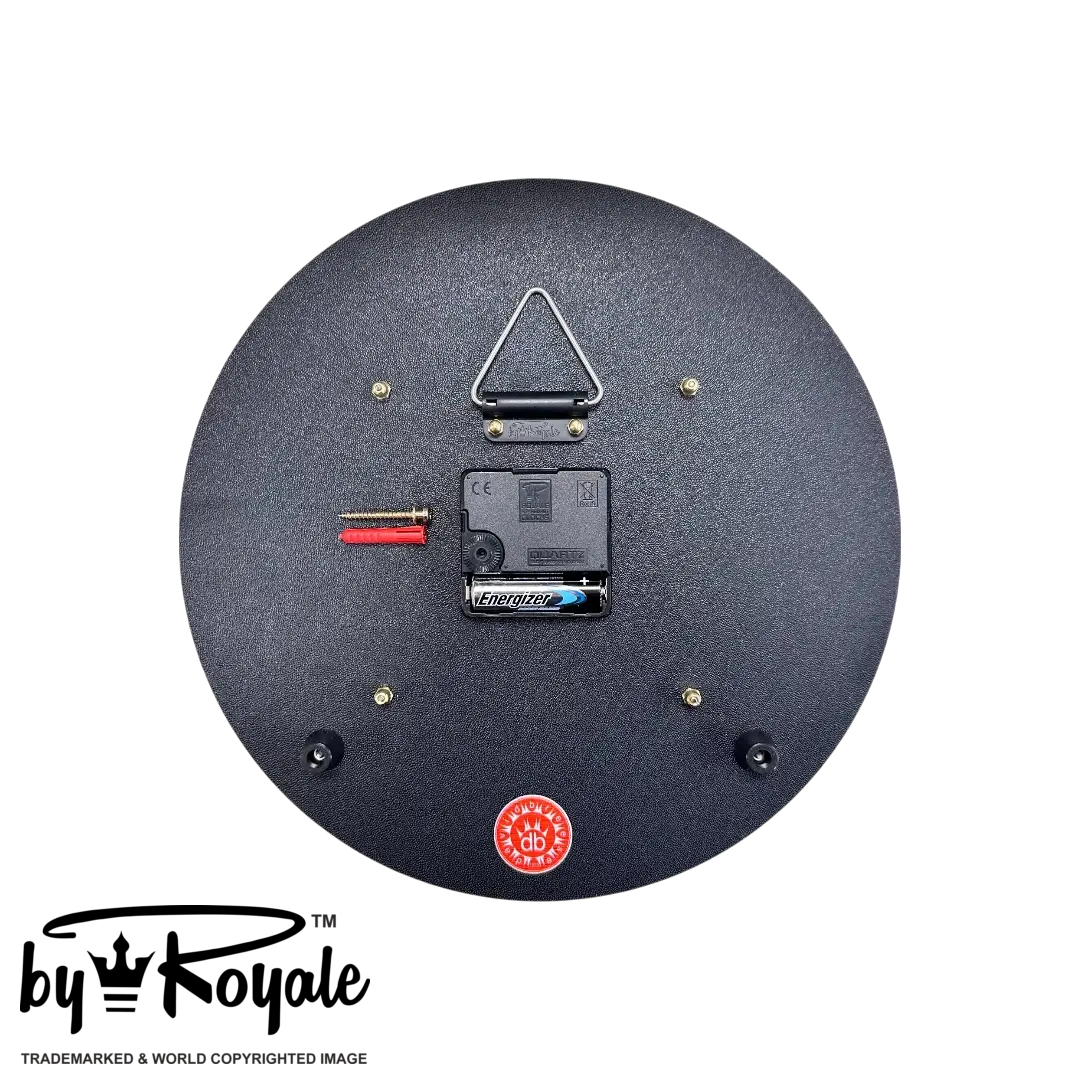 Mid Century Modern Royalexe Laminate Wall Clock By Royale - Hubb in Orange