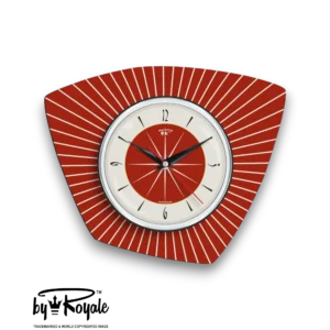 Asymmetric Wall Clock By Royale Tomato Red