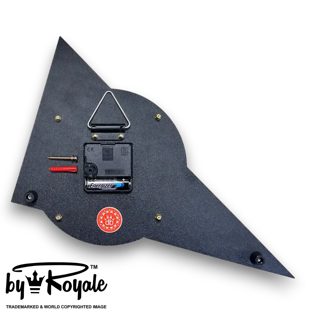 Mid Century Modern Royalexe Laminate Clock By Royale - Aurora in Aquastone