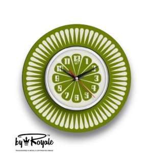 Segment Wall Clock By Royale Front Avocado