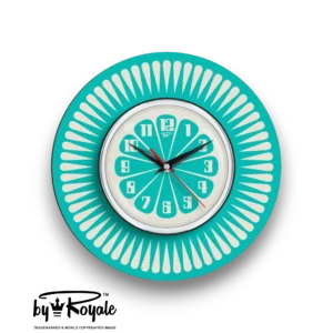 Segment Wall Clock By Royale Front Turquoise