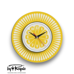 Segment Wall Clock By Royale Front Yellow