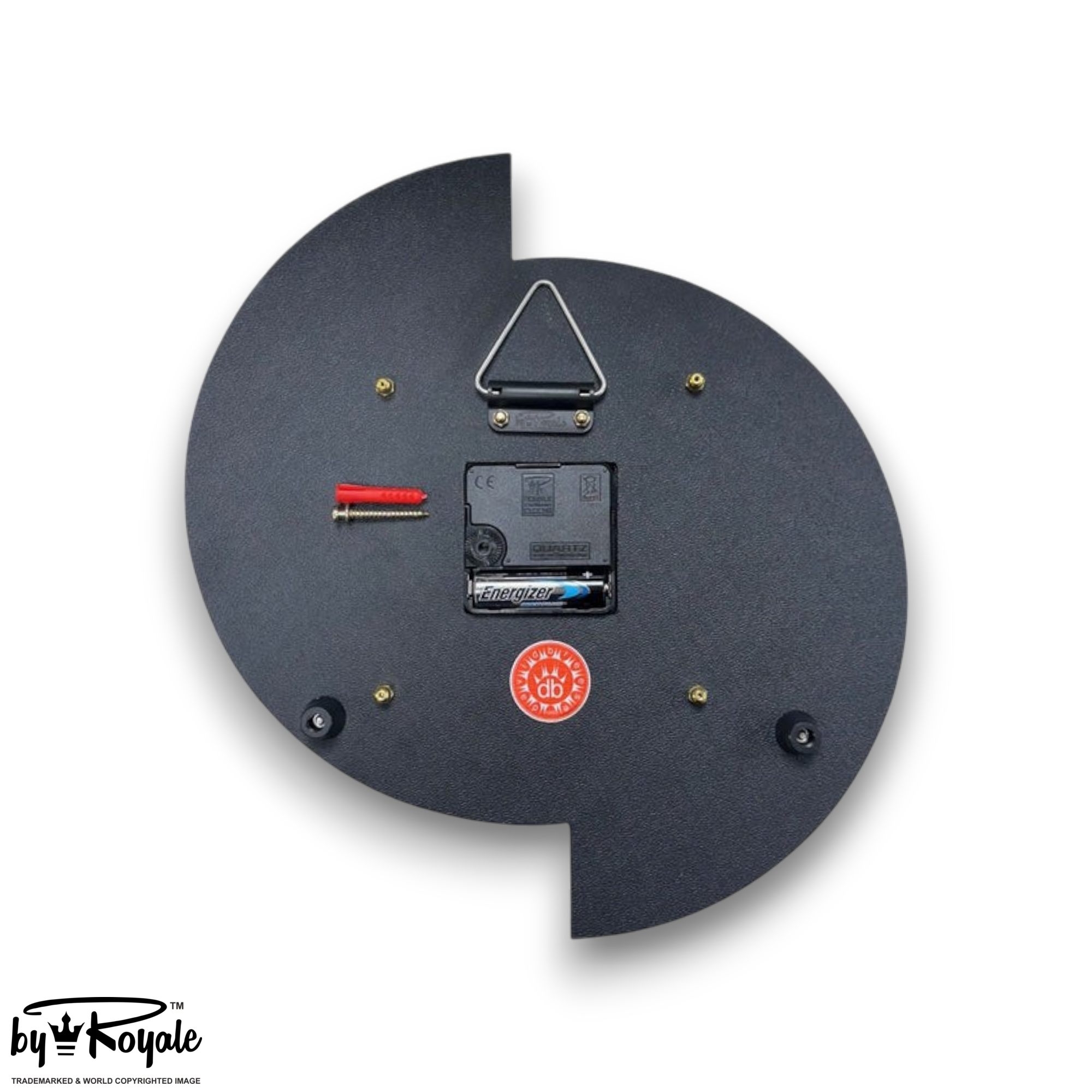 Mid Century Modern Royalexe Laminate Clock By Royale - Split Atom in Avocado