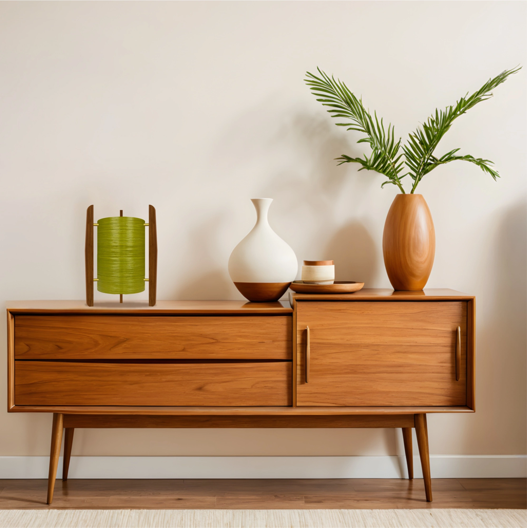 Mid-Century Modern Space Age Rocket Lamp By Royale - The Comet in Avocado Green