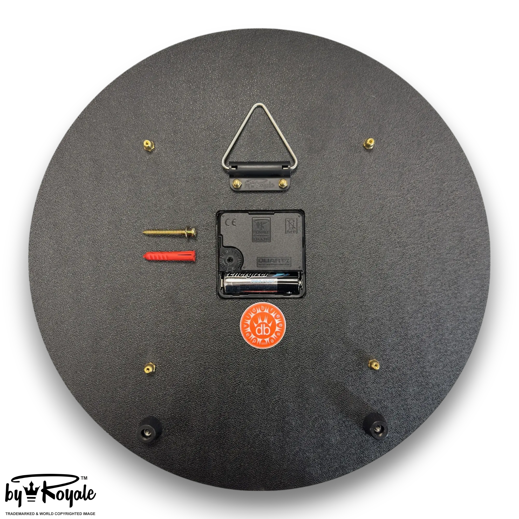 Mid Century Modern Royalexe Laminate Wall Clock By Royale - Hubb in Orange