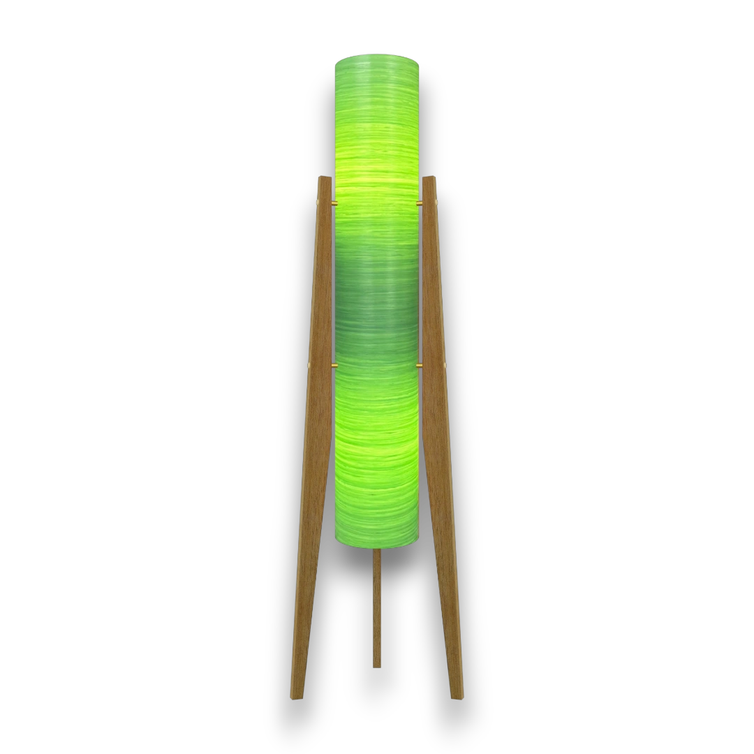 Mid-Century Modern Space Age Rocket Lamp By Royale - The Moonbase in Mint Green