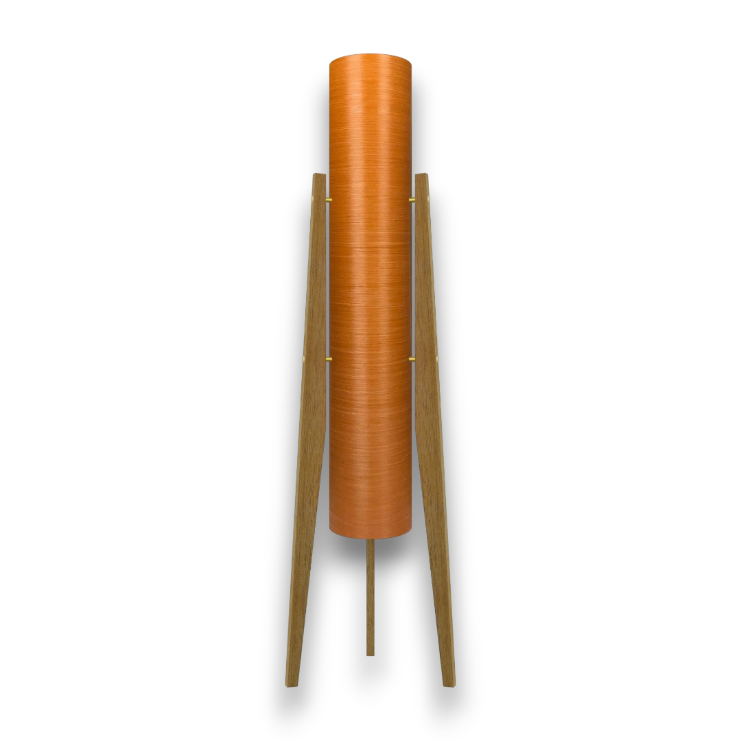 Mid-Century Modern Space Age Rocket Lamp By Royale - The Moonbase in Orange
