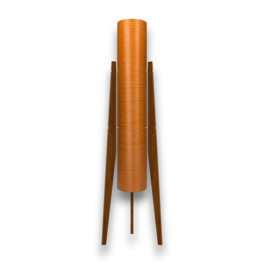 Moonbase Rocket Lamp By Royale Medium Front Orange Unlit