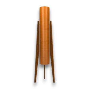 Moonbase Rocket Lamp By Royale Medium Front Orange Unlit