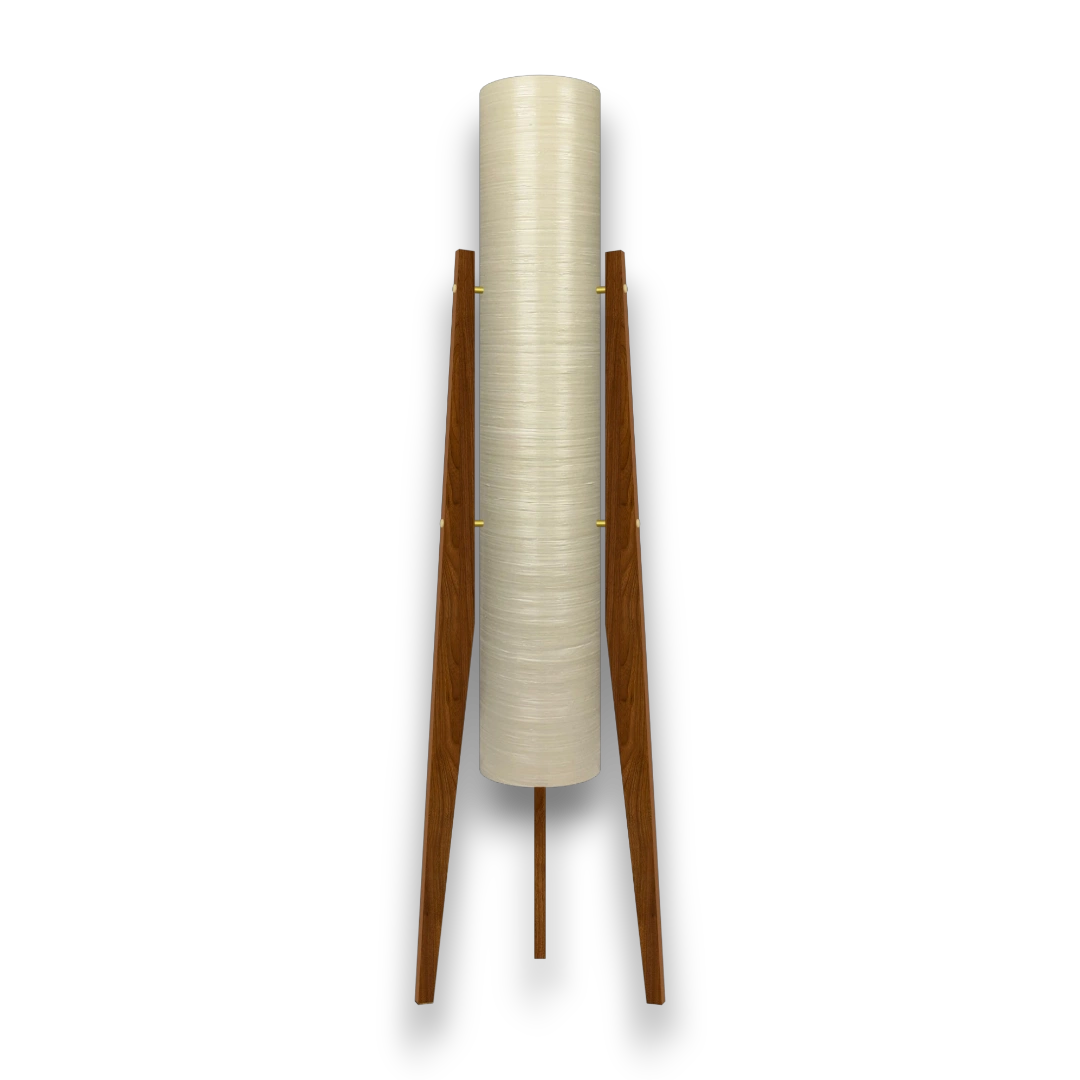 Mid-Century Modern Space Age Rocket Lamp By Royale - The Moonbase in Stone Beige