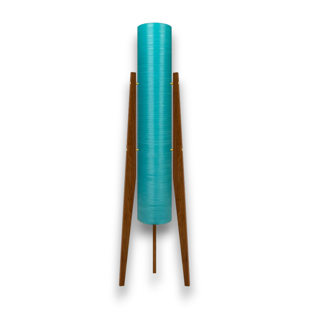 Mid-Century Modern Space Age Rocket Lamp By Royale - The Moonbase in Turquoise