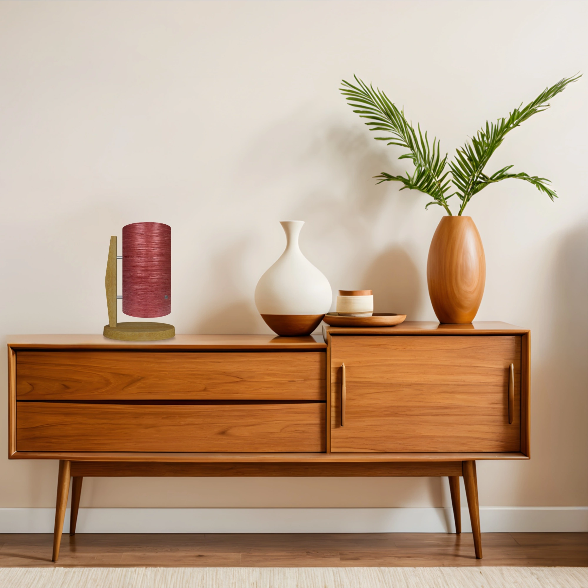 Mid-Century Modern Space Age Rocket Lamp By Royale - The Nebula in Pink