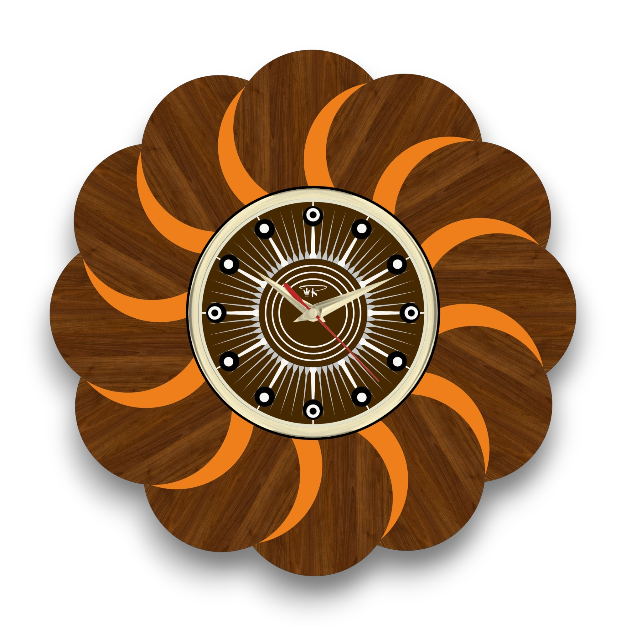 Mid Century Modern Royalexe Laminate Clock By Royale - Design DBC077