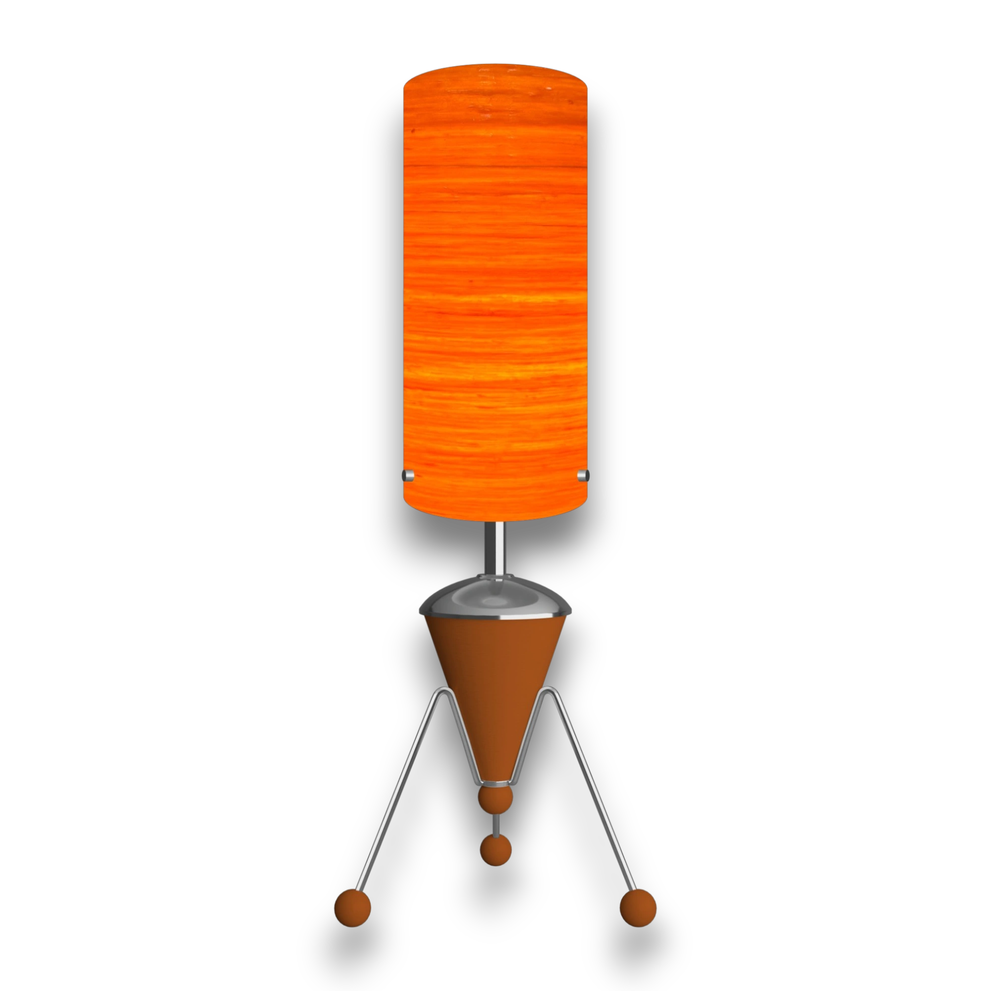 Mid-Century Modern Space Age Rocket Lamp By Royale - The Sputnik in Orange gallery image