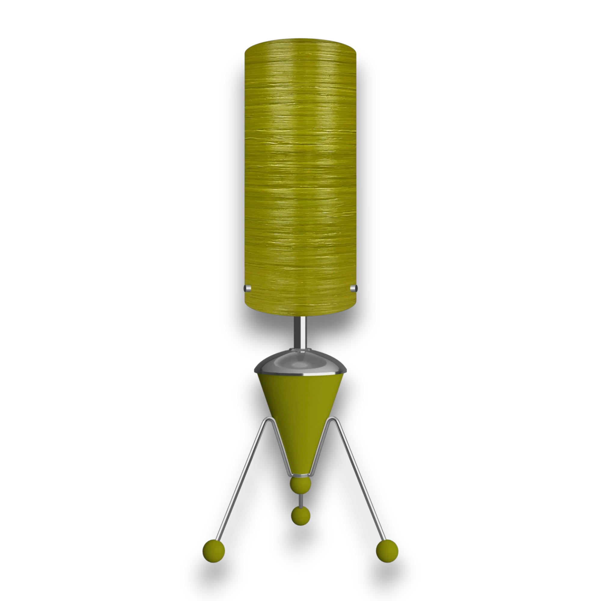 Mid-Century Modern Space Age Rocket Lamp By Royale - The Sputnik in Avocado Green