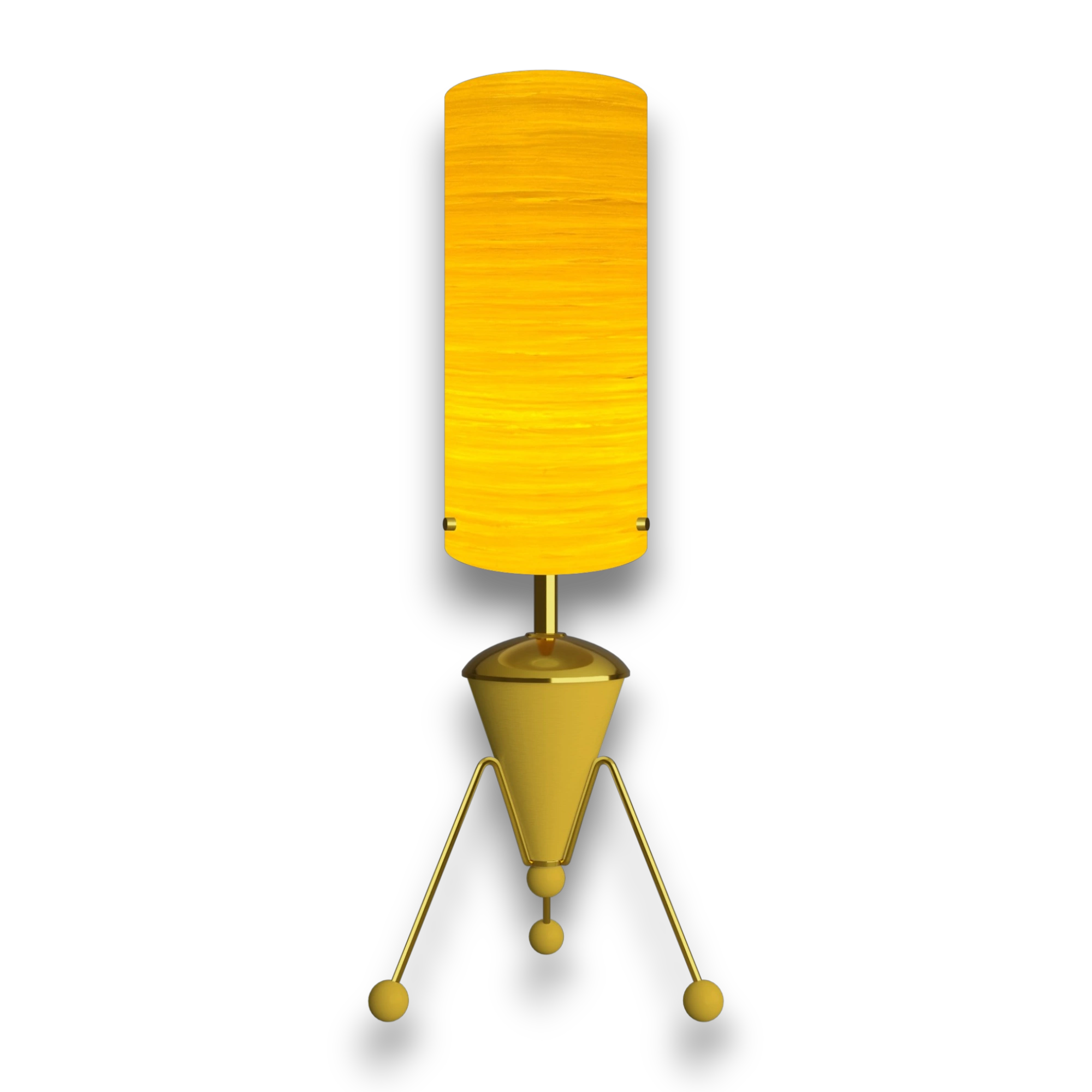 Mid-Century Modern Space Age Rocket Lamp By Royale - The Sputnik in Yellow