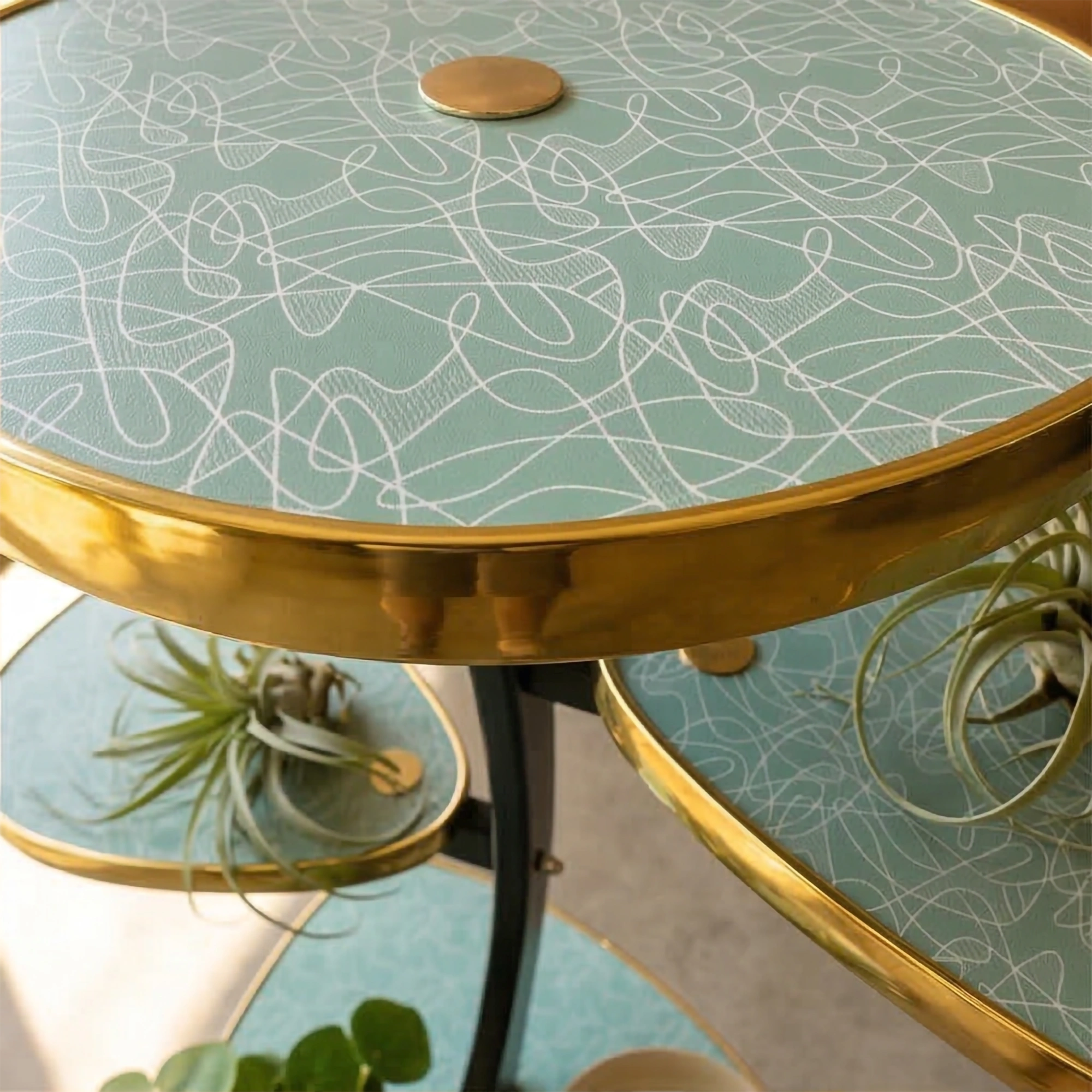 Mid Century Modern Royalexe™ 4 Tier Vira Plant Stand By Royale Naug Pattern in 14 Colours
